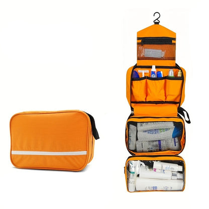Compact Hanging Toiletry Organiser Travel Storage Bag with Multiple Compartments