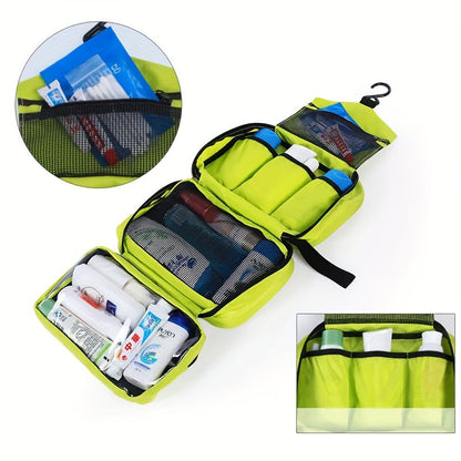 Compact Hanging Toiletry Organiser Travel Storage Bag with Multiple Compartments