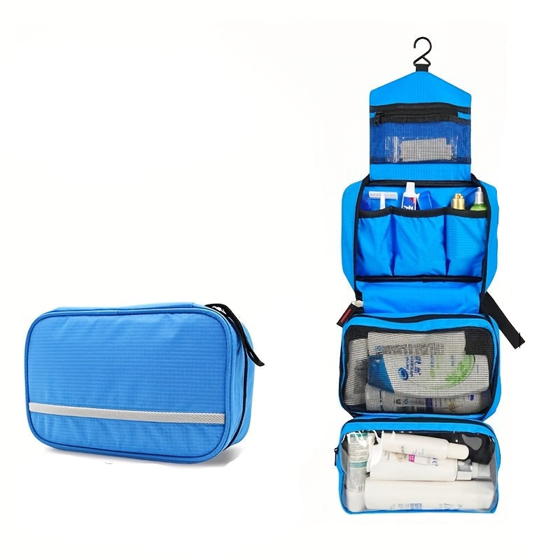 Compact Hanging Toiletry Organiser Travel Storage Bag with Multiple Compartments