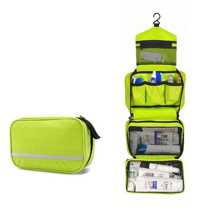 Compact Hanging Toiletry Organiser Travel Storage Bag with Multiple Compartments