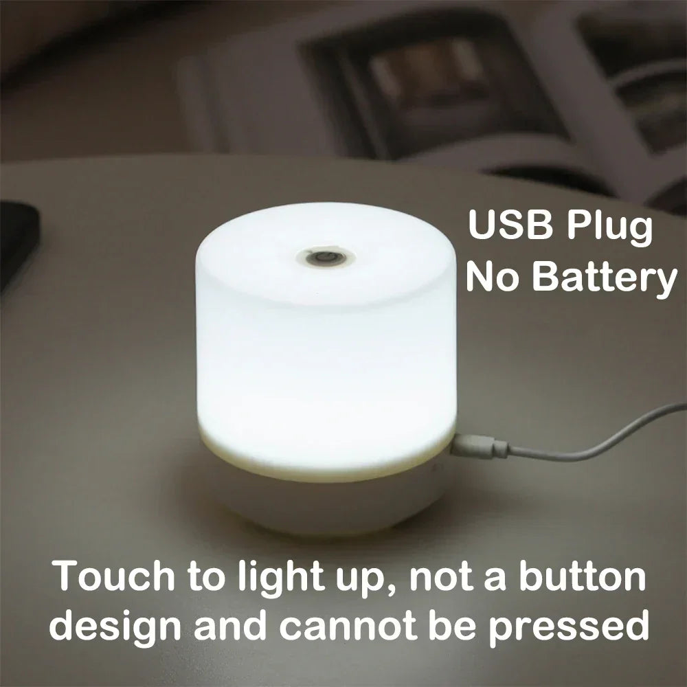 Kompakte LED-Nachttischlampe mit Touch-Dimmung