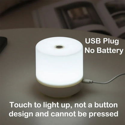 Kompakte LED-Nachttischlampe mit Touch-Dimmung