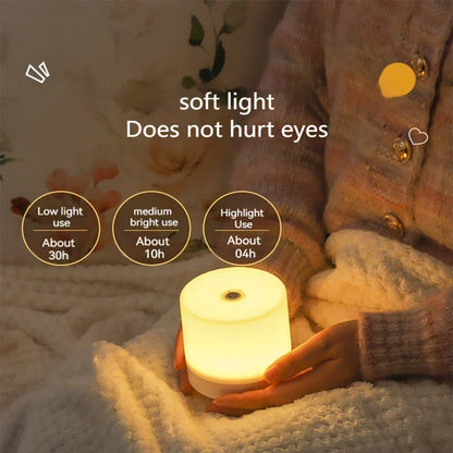 Kompakte LED-Nachttischlampe mit Touch-Dimmung