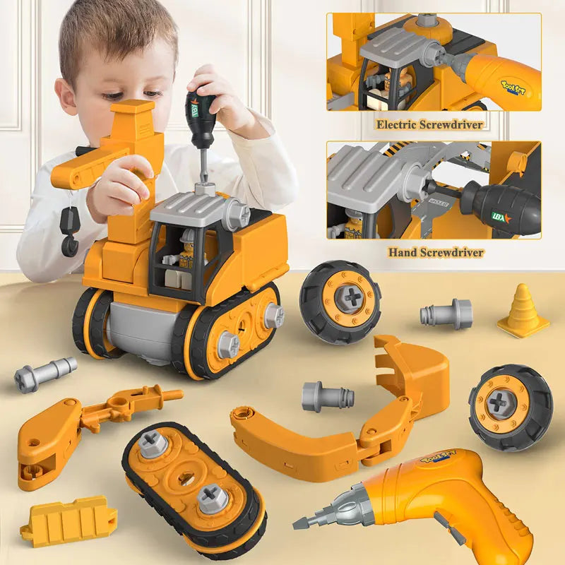 Constructo bouw- en speelvoertuigenset educatief constructiespeelgoed