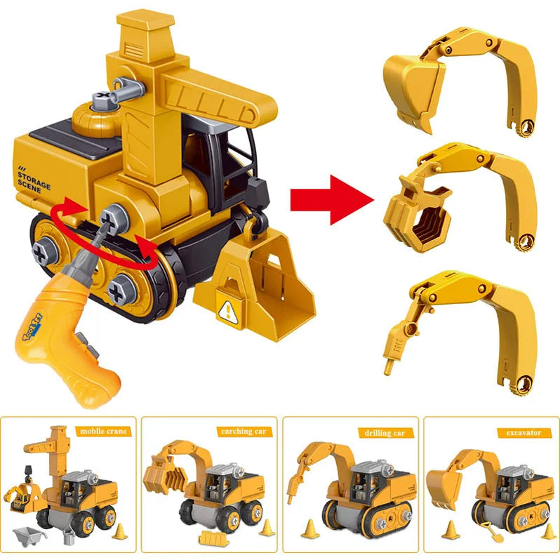 Constructo bouw- en speelvoertuigenset educatief constructiespeelgoed