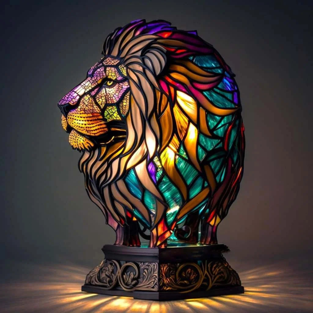 Lampa stołowa inspirowana sztuką współczesną, ręcznie wykonane oświetlenie ambientowe