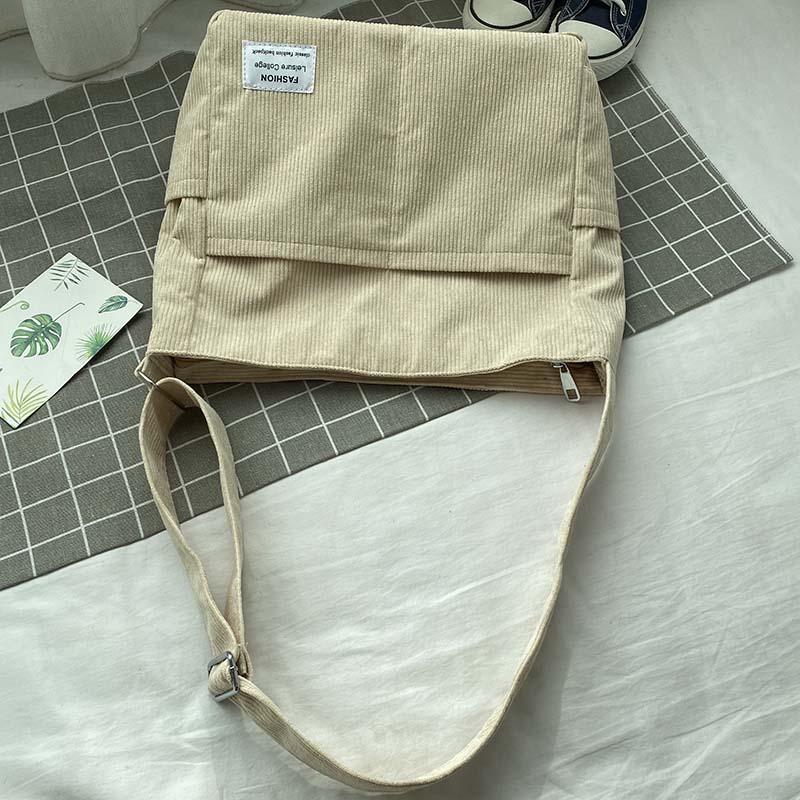 Cord Canvas Crossbody Bag Stylish Everyday Shoulder Bag