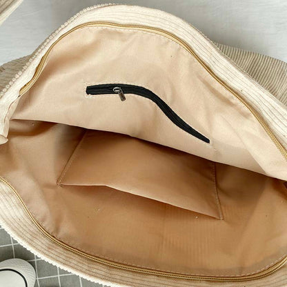 Cord Canvas Crossbody Bag Stylish Everyday Shoulder Bag