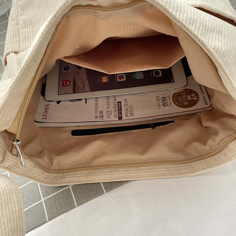 Cord Canvas Crossbody Bag Stylish Everyday Shoulder Bag