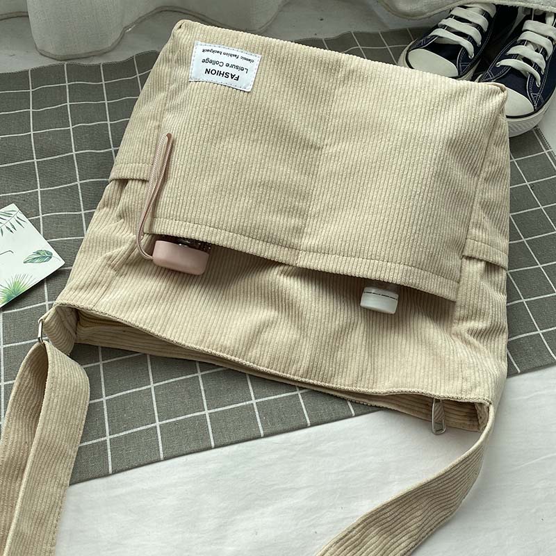 Cord Canvas Crossbody Bag Stylish Everyday Shoulder Bag
