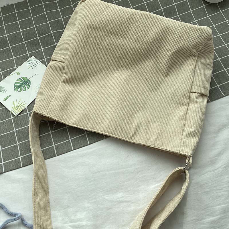 Cord Canvas Crossbody Bag Stylish Everyday Shoulder Bag