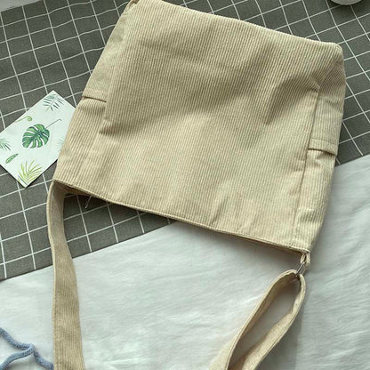 Cord Canvas Crossbody Bag Stylish Everyday Shoulder Bag