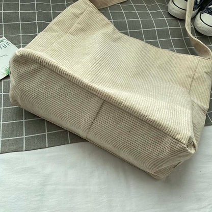 Cord Canvas Crossbody Bag Stylish Everyday Shoulder Bag