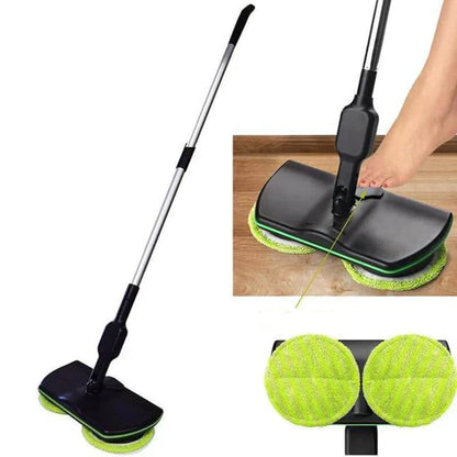 Cordless Electric Mop with Rechargeable Battery and Dual Spin Heads