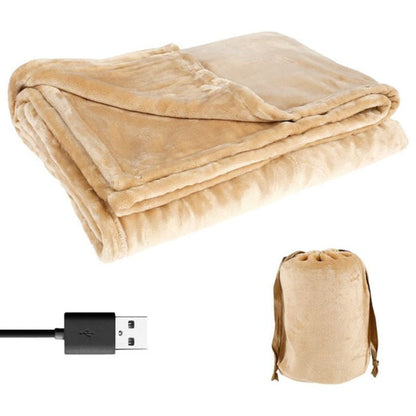 Trådløst opvarmet tæppe USB genopladeligt blødt flannel tæppe
