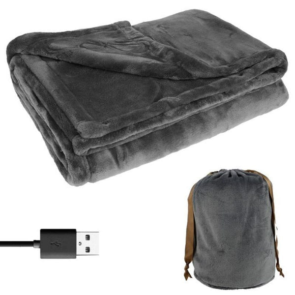 Trådløst opvarmet tæppe USB genopladeligt blødt flannel tæppe