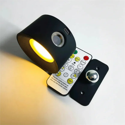 Cordless Rotating LED Wall Light Rechargeable Dimmable Night Lamp