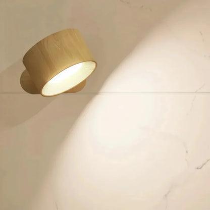 Cordless Rotating LED Wall Light Rechargeable Dimmable Night Lamp
