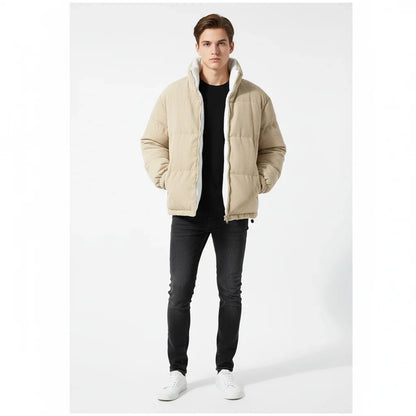 Corduroy Jacket Warm Lined Zip Up Winter Casual Outerwear