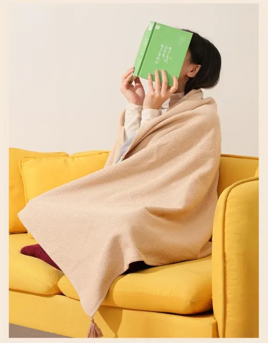 CozyHeat Portable Heated Blanket USB Rechargeable Soft Fleece Throw