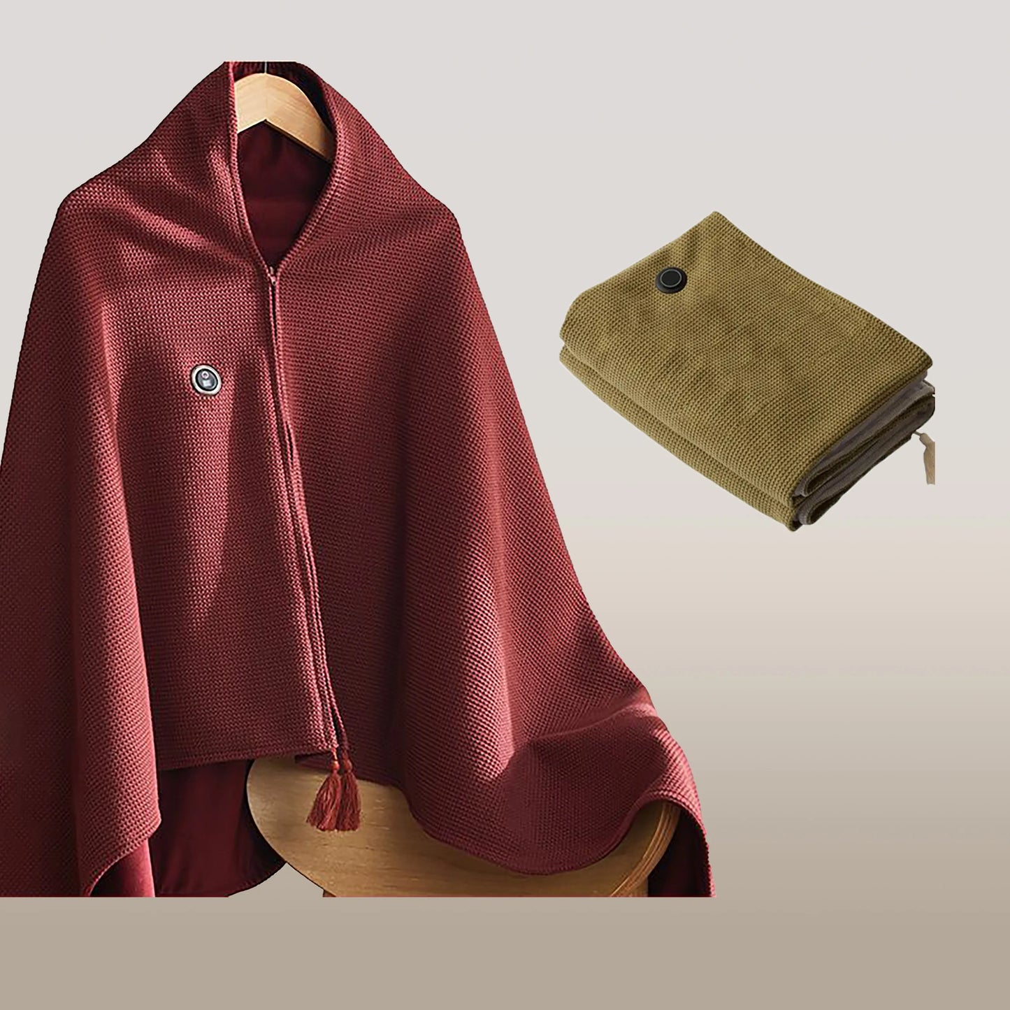 CozyHeat Portable Heated Blanket USB Rechargeable Soft Fleece Throw