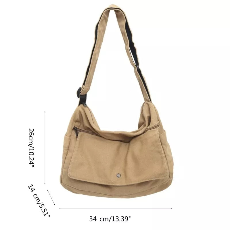 CrossStream Canvas Messenger Slingtas Stijlvolle Schoudertas voor Dagelijks Gebruik