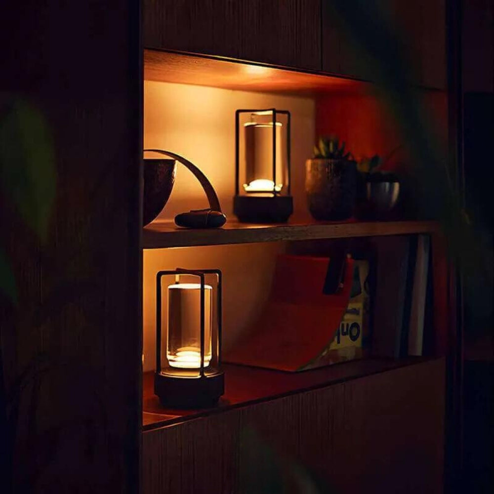 Krystalbordlampe – dæmpbart LED-lys med genopladeligt batteri og berøringsstyring