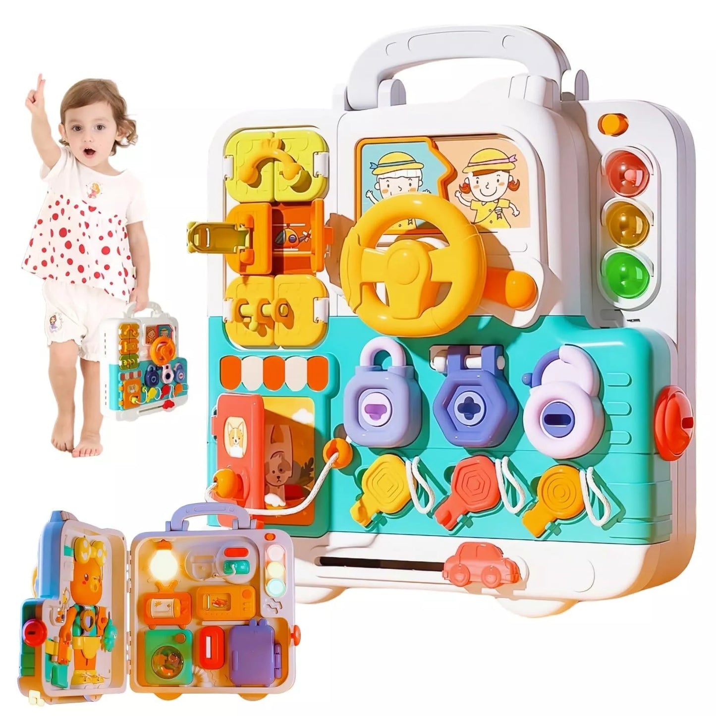 CurioBoard Interactief Busy Board voor Kinderen om te Leren en Spelen
