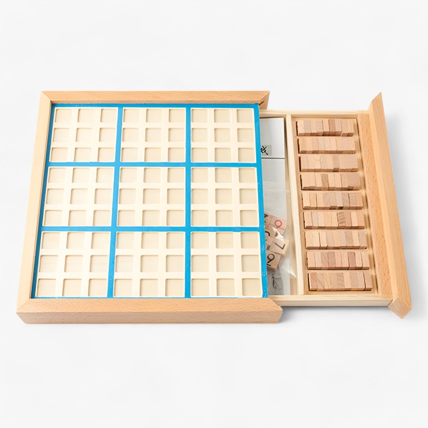 Daan Wooden Sudoku Board Game with Storage Drawer