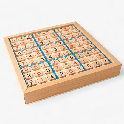 Daan Wooden Sudoku Board Game with Storage Drawer