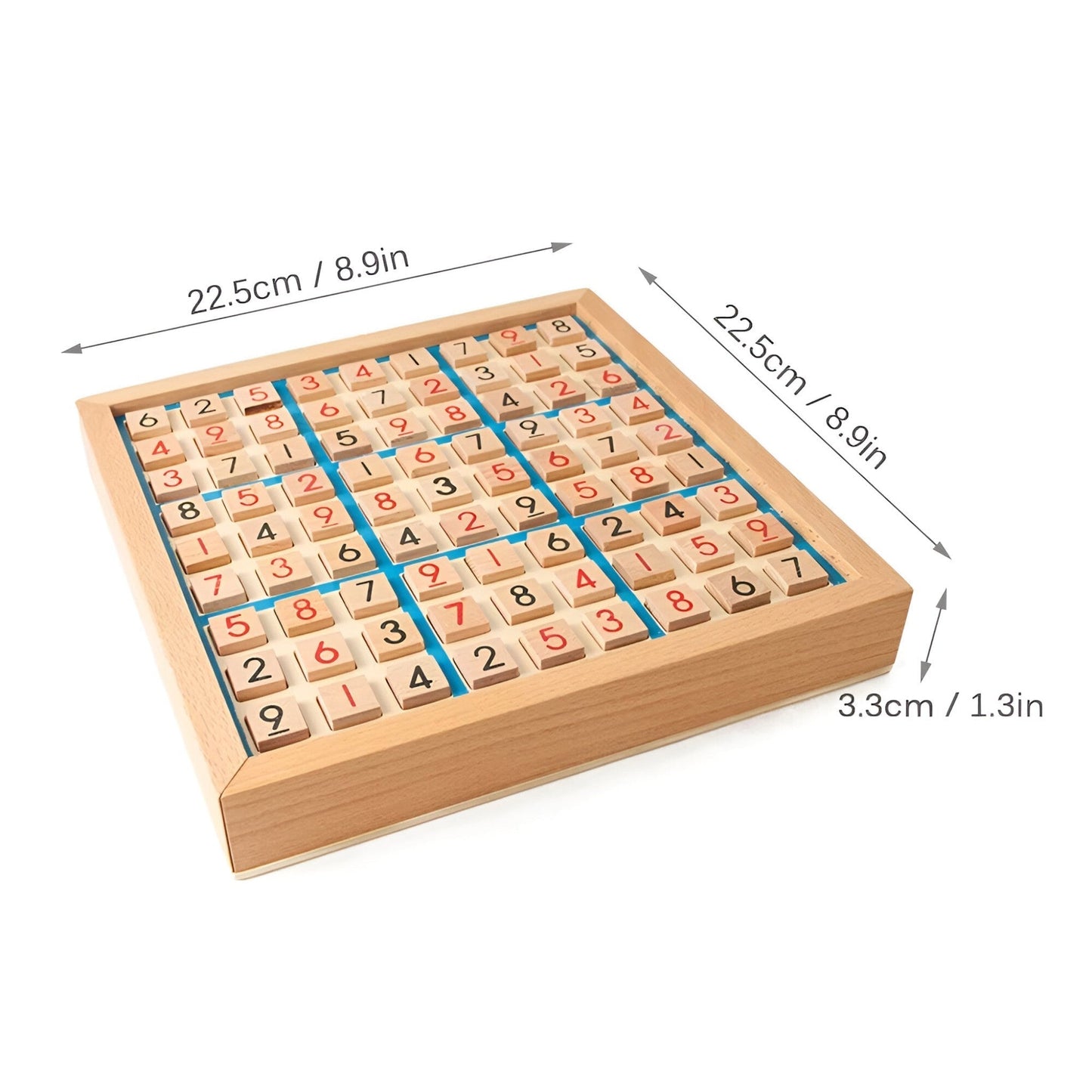Daan Wooden Sudoku Board Game with Storage Drawer