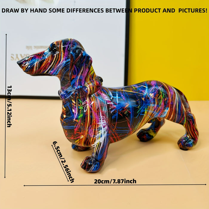 Kolorowa ozdoba psa jamnika Dachshund Delight