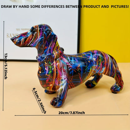 Kolorowa ozdoba psa jamnika Dachshund Delight