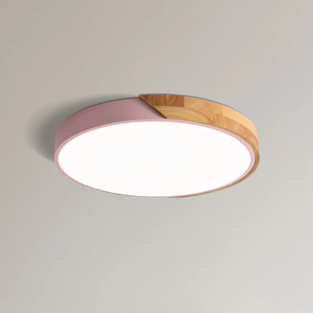 Delos skandinavische Holz-LED-Deckenleuchte für moderne Ambientebeleuchtung