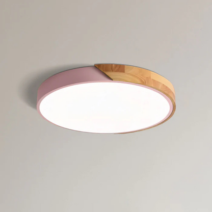 Delos skandinavische Holz-LED-Deckenleuchte für moderne Ambientebeleuchtung