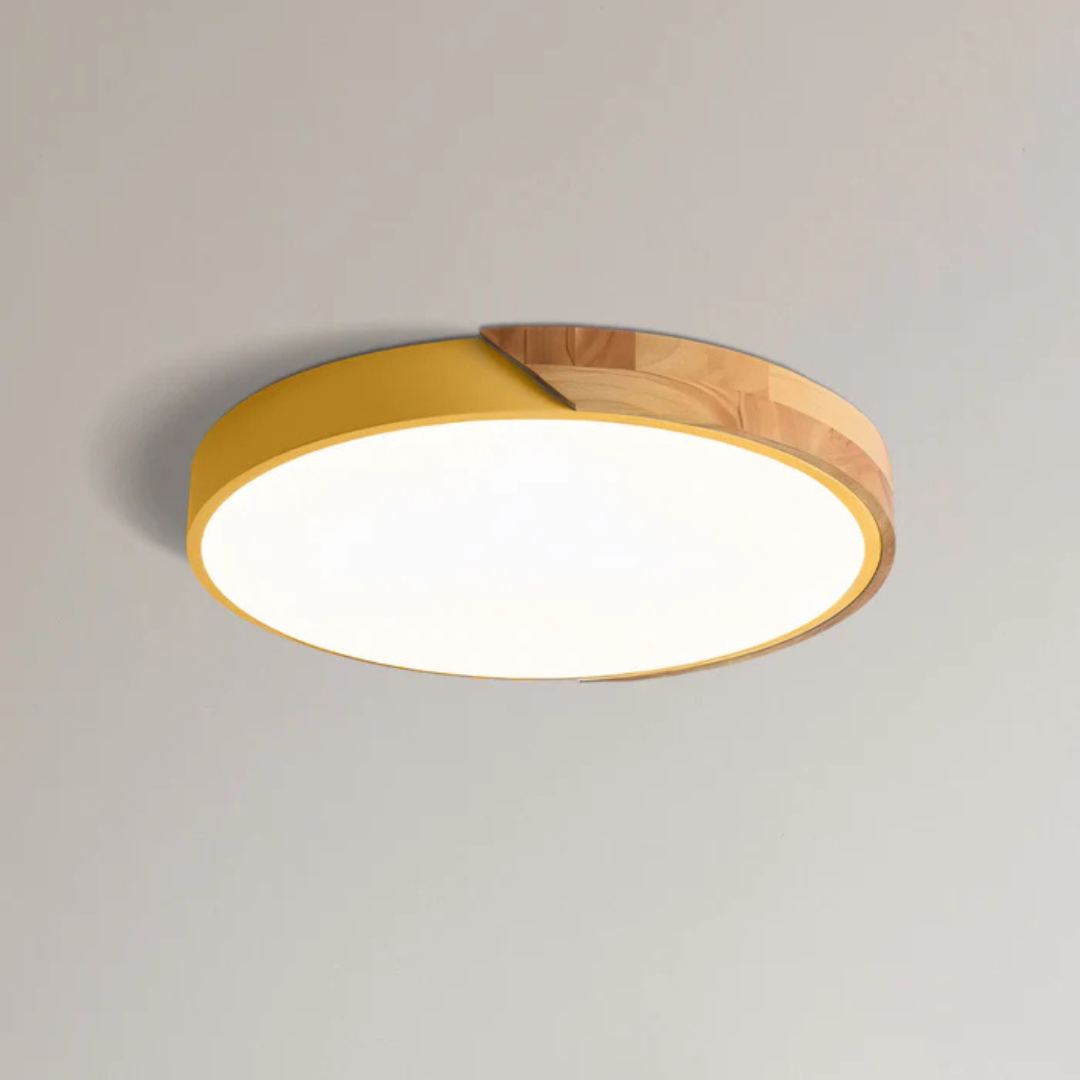 Delos skandinavische Holz-LED-Deckenleuchte für moderne Ambientebeleuchtung