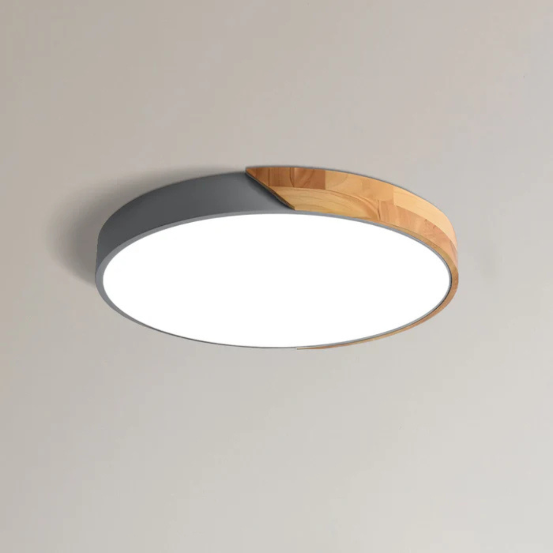 Delos skandinavische Holz-LED-Deckenleuchte für moderne Ambientebeleuchtung