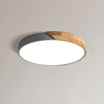 Delos skandinavische Holz-LED-Deckenleuchte für moderne Ambientebeleuchtung