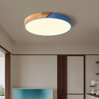 Delos skandinavische Holz-LED-Deckenleuchte für moderne Ambientebeleuchtung