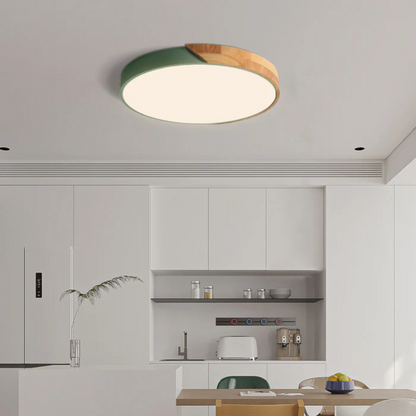 Delos skandinavische Holz-LED-Deckenleuchte für moderne Ambientebeleuchtung