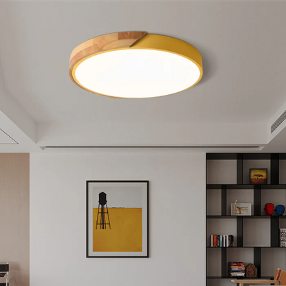 Delos skandinavische Holz-LED-Deckenleuchte für moderne Ambientebeleuchtung