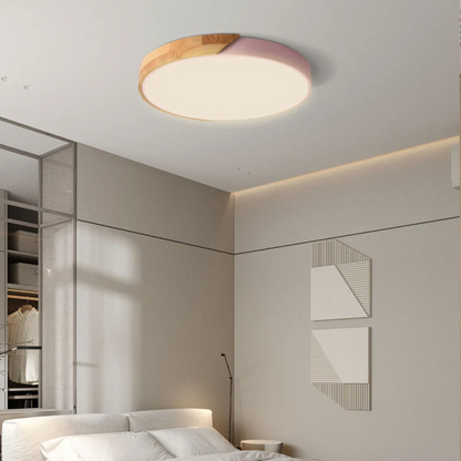 Delos skandinavische Holz-LED-Deckenleuchte für moderne Ambientebeleuchtung