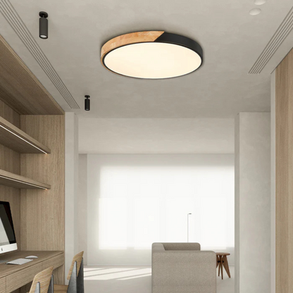 Delos skandinavische Holz-LED-Deckenleuchte für moderne Ambientebeleuchtung