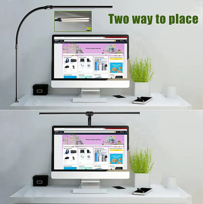 Lampka biurkowa DeskLight z podwójną głowicą LED i regulacją jasności
