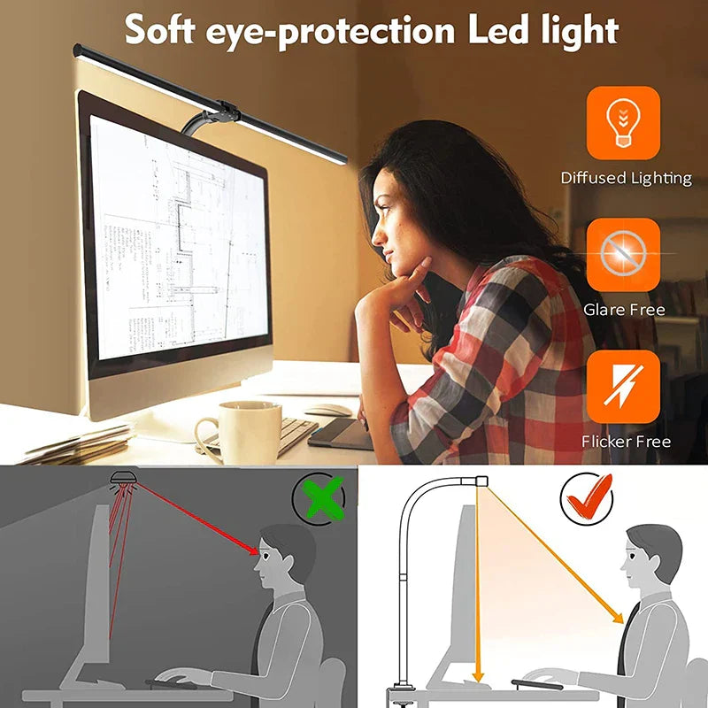 Lampka biurkowa DeskLight z podwójną głowicą LED i regulacją jasności