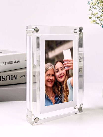 Digital Acrylic Photo Frame with Video Playback and USB-C