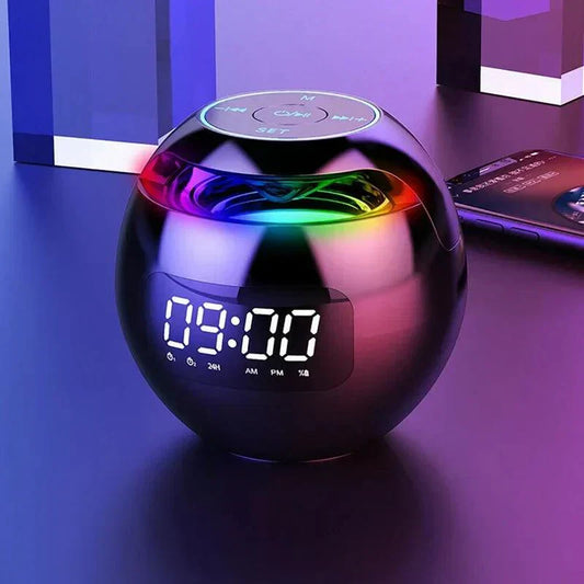 Digitale LED wekker Bluetooth speaker met gekleurde nachtlamp