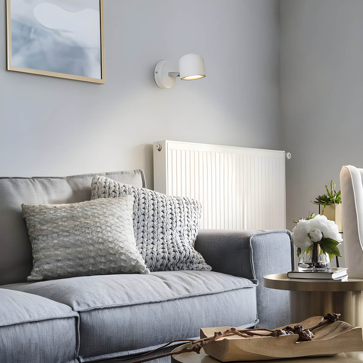 Dimbare ledwandlamp met 340° draaibare kop