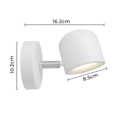 Dimbare ledwandlamp met 340° draaibare kop