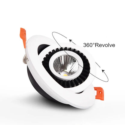 Dæmpbar indbygget LED-spot med 360° justerbar belysning